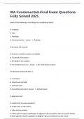 WA Fundamentals Final Exam Questions Fully Solved 2025&period;