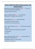  Legal Studies 250 &ndash; University of Massachusetts Amherst &ndash; Final Exam &ndash; Verified Questions and Theoretical Frameworks