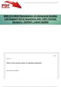 BSN 315 HESI Remediation v2 &lpar;Advanced Cardiac Life Support ACLS Questions with 100&percnt; Correct Answers &vert; Verified &vert; Latest Update