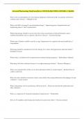 Advanced Pharmacology Final Exam Review TESTS BANKS WITH ANSWERS A&plus; GRADE&period;