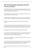 MC 474 Final Exam Questions And All Correct Answers&period;