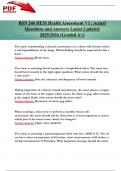 BSN 246 HESI Health Assessment V1 &vert; Actual Questions and Answers Latest Updated 2025&sol;2026 &lpar;Graded A&plus;&rpar;