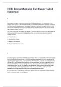 HESI Comprehensive Exit Exam 1 &lpar;And Rationale&rpar;