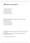 EMT Exam 3&comma; emt exam 3 &lbrack;Latest Update&rsqb; Questions & Complete Solutions 100&percnt; Verified Correct&period;