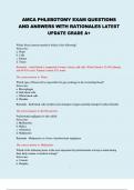 AMCA PHLEBOTOMY EXAM QUESTIONS AND ANSWERS WITH RATIONALES