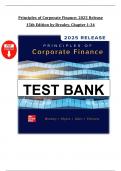 Test Bank for Principles of Corporate Finance 15th Edition &lpar;2025&rpar; by Brealey &ndash; Complete Chapters 1-34 PDF