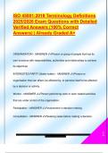 ISO 45001&colon;2018 Terminology Definitions  2025&sol;2026 Exam Questions with Detailed  Verified Answers &lpar;100&percnt; Correct  Answers&rpar; &vert; Already Graded A&plus;