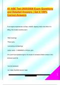 A1 ASE Test 2025&sol;2026 Exam Questions  and Detailed Answers &vert; Get it 100&percnt;  Correct Answers 