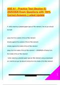 ASE A1 - Practice Test &lpar;Section E&rpar;  2025&sol;2026 Exam Questions with 100&percnt;  Correct Answers &vert; Latest Update