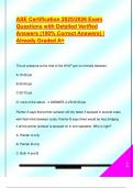 ASE Certification 2025&sol;2026 Exam  Questions with Detailed Verified  Answers &lpar;100&percnt; Correct Answers&rpar; &vert;  Already Graded A&plus; 
