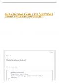 NUR 470 FINAL EXAM &vert; 123 QUESTIONS &vert; WITH COMPLETE SOLUTIONS&excl;&excl;