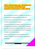 C233 - Employment Law - Strategies For  The Workplace 2025&sol;2026 Exam  Questions and Answers &vert; 100&percnt; Solved