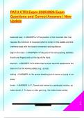 PATH CTRI Exam 2025&sol;2026 Exam  Questions and Correct Answers &vert; New  Update