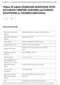 Willow IP Admin RX305&sol;405 QUESTIONS WITH ACCURATE VERIFIED ANSWERS &lpar;ACCURATE SOLUTIONS&rpar; A&plus; PASSED&excl;&excl; 2025 EXAM