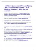   Michigan Hydronic and Process Piping Test Questions And Answers &vert; 2025 Updated Solutions &vert; 100&percnt; Correct Answers