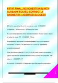 PSTAT EXAM PACKAGE DEAL QUESTIONS AND VERIFIED DETAILED ANSWERS &vert; 100&percnt; GUARANTEED PASS &vert; ALREADY GRADED A&plus;