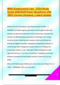 WGU C233 EMPLOYMENT LAW EXAM PACKAGE DEAL QUESTIONS AND VERIFIED DETAILED ANSWERS &vert; 100&percnt; GUARANTEED PASS &vert; ALREADY GRADED A&plus;