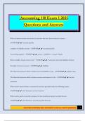 Accounting 110 Exam 1 2025 Questions and Answers