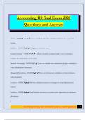 Accounting 110 final Exam 2025 Questions and Answers