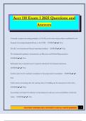 Acct 110 Exam 1 2025 Questions and Answers