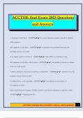 ACCT110&colon; final Exam 2025 Questions and Answers