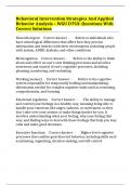 Behavioral Intervention Strategies And Applied Behavior Analysis &ndash; WGU D753&colon; Questions With Correct Solutions