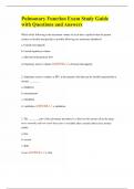 Pulmonary Function Exam Study Guide with Questions and Answers