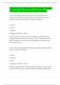 Alterations of Pulmonary Function Chapter 29 Exam with Questions and Solutions