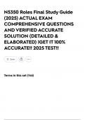 N5350 Roles Final Study Guide &lpar;2025&rpar; ACTUAL EXAM COMPREHENSIVE QUESTIONS AND VERIFIED ACCURATE SOLUTION &lpar;DETAILED & ELABORATED&rpar; &vert;GET IT 100&percnt; ACCURATE&excl;&excl; 2025 TEST&excl;&excl;
