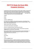 PSY7710 Study Set Exam With Complete Solutions 