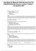 Test Bank for Maternal Child Nursing Care 3rd  CANADIAN Edition Keenan Lindsay Chapter 1 - 55 Updated 2023