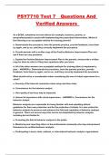PSY7710 Test 7  Questions And Verified Answers 