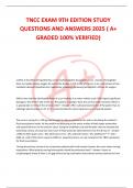 TNCC EXAM 9TH EDITION STUDY QUESTIONS AND ANSWERS 2025 &lpar; A&plus; GRADED 100&percnt; VERIFIED&rpar;