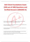 Dell Client Foundations Exam &lpar;100 out of 100&rpar; Questions and Verified Answers &lpar;GRADED A