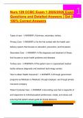  Nurs 129 CCBC Exam 1 2025&sol;2026 Exam  Questions and Detailed Answers &vert; Get it  100&percnt; Correct Answers