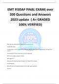 EMT FISDAP FINAL EXAM&lpar; over 200 Questions and Answers 2023 update &lpar; A&plus; GRADED 100&percnt; VERIFIED&rpar;