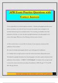 APR Exam Practice Questions with Correct Answers