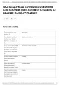 ISSA Group Fitness Certification QUESTIONS AND ANSWERS &lpar;100&percnt; CORRECT ANSWERS&rpar; A&plus; GRADED &vert; ALREADY PASSED&excl;&excl;