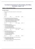Test Bank for Introduction To Marine Biology 4th Edition Karleskint&period; Chapter 1-20