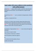 Legal Studies 250 &ndash; University of Massachusetts Amherst &ndash; Midterm Review &ndash; Verified Questions and Theoretical Frameworks