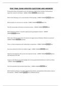 FDSC FINAL EXAM UPDATED QUESTIONS AND ANSWERS