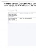 CSLB CONTRACTOR'S LAW & BUSINESS EXAM&sol; QUESTIONS & EXPERTLY VERIFIED ANSWERS&comma; 2025 &sol; 2026&period;