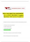 WGU C182 OBJECTIVE ASSESSMENT OA LATEST 2023&sol;2024 &vert; Complete Questions with Answers Graded A&plus;