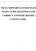 NR 511 WEEK 1 UPTO 8 QUIZ MIDTERM AND FINAL EXAM 2025&sol;2026 GRADED A&plus; &period;