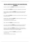 NECI 911 DISPATCH CERTIFICATE TEST QUESTIONS AND ANSWERS