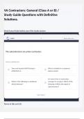 VA Contractors&colon; General &lpar;Class A or B&rpar; &sol; Study Guide Questions with Definitive Solutions&period;