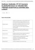 Medicare&comma; Medicaide&comma; LTC NC Insurance ELABORATED EXAM &lpar;A&plus; GRADED 100&percnt; VERIFIED&rpar; QUESTIONS & ANSWERS 2025 LATEST&excl;&excl;