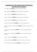 MICROBIOLOGY AND PARASITOLOGY EXAM REVIEW QUESTIONS AND ANSWERS