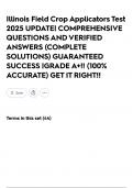 Illinois Field Crop Applicators Test 2025 UPDATE&vert; COMPREHENSIVE QUESTIONS AND VERIFIED ANSWERS &lpar;COMPLETE SOLUTIONS&rpar; GUARANTEED SUCCESS &vert;GRADE A&plus;&excl;&excl; &lpar;100&percnt; ACCURATE&rpar; GET IT RIGHT&excl;&excl;