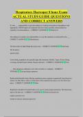 Respirators Hazwoper 8 hour Exam  ACTUAL STUDYGUIDE QUESTIONS  AND CORRECT ANSWERS 
